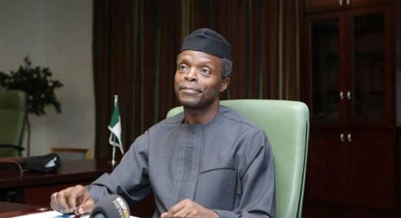 Vice President, Yemi Osinbajo spends first day in Aso Rock office