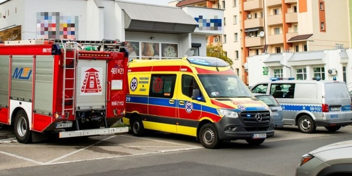 Wypadek w lubińskim sklepie spożywczym. 