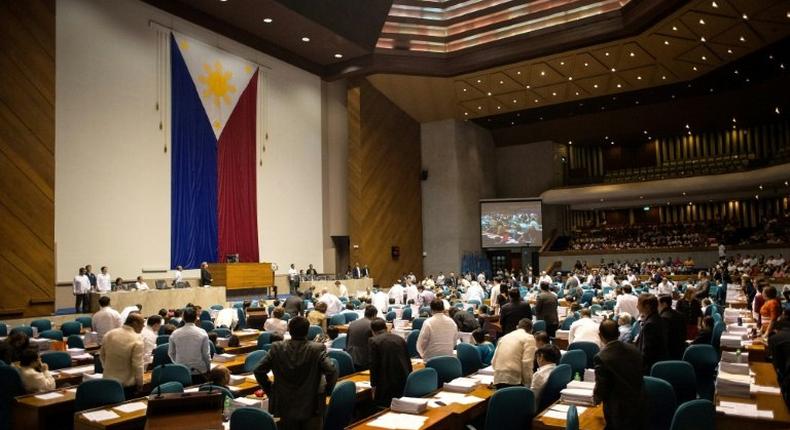 The lower house of the Philippine parliament votes on a bill reimposing the death penalty for narcotics trafficking, March 1, 2017