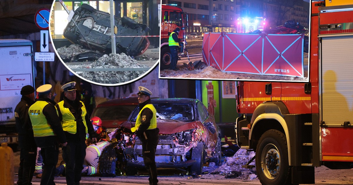 Poważny wypadek w Warszawie. Auto wjechało w pieszych