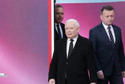 Prezes PiS Jarosław Kaczyński i przewodniczący klubu Mariusz Błaszczak.