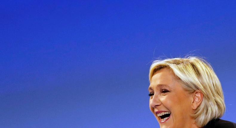 Marine Le Pen at a rally in Bordeaux, France, April 2, 2017.