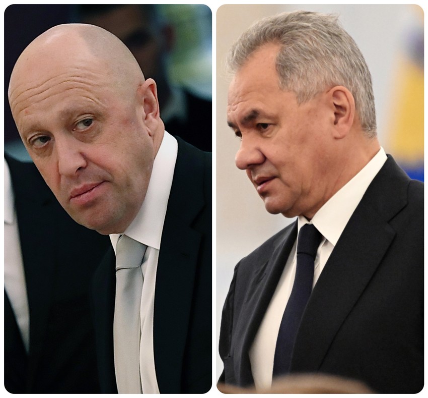 Jevgenij Prigožin i Sergej Šojgu