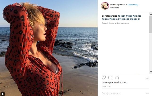 Dorota Gardias na wakacjach