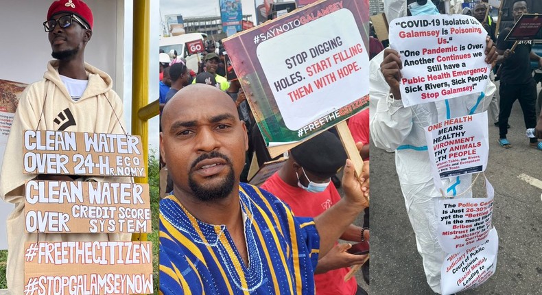 10 hard-hitting messages sent through placards at ongoing #FreeTheCitizens protest