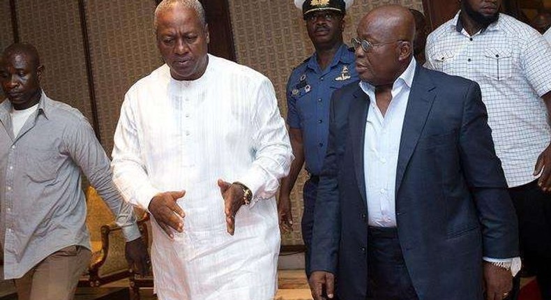 Report shows that Ghanaians perceived in 2015 that the then President, John Mahama was more corrupt compared to the current President, Akuffo Addo as the figures drop