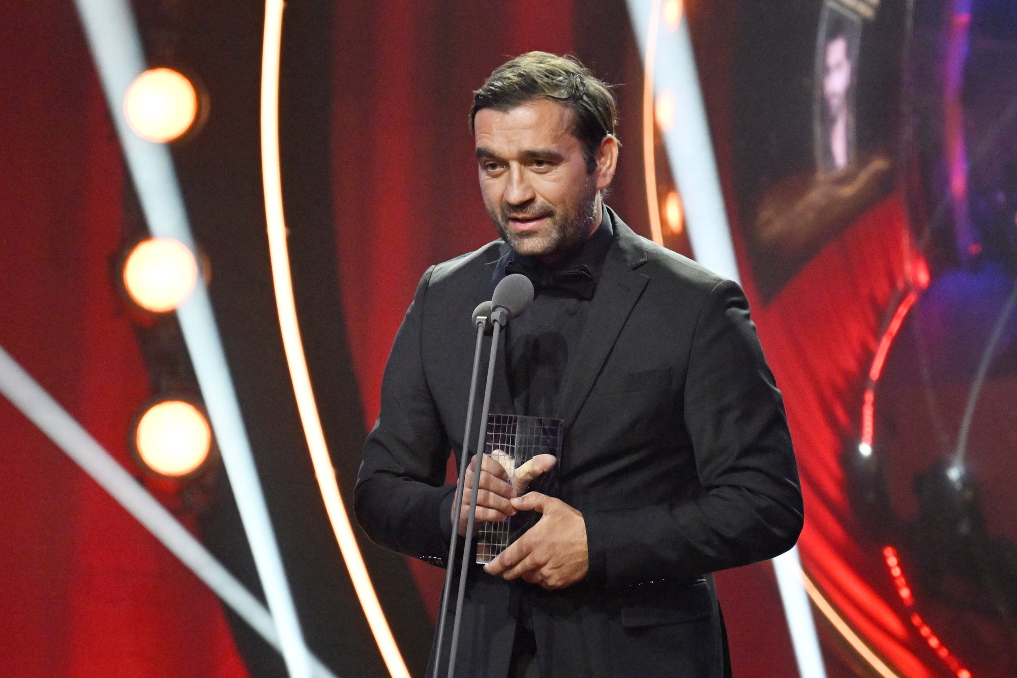 Milan Ondrík počas odovzdávania cien Slnko v sieti 2025.