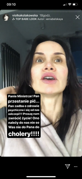 Viola Kołakowska na Instastories