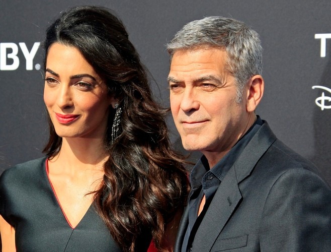 George Clooney z żoną Amal na premierze 'Krainy jutra'