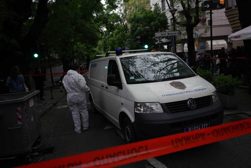 Forenzičari u OŠ "Vladislav Ribnikar" 3. maja 2023. godine 