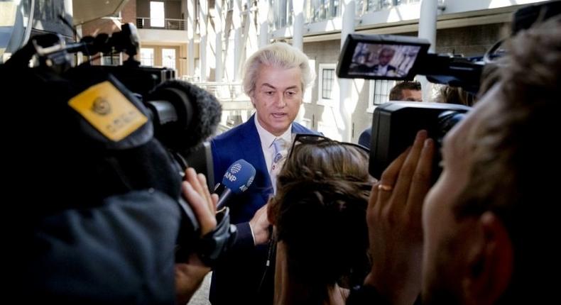 Geert Wilders, leader of the far right Freedom Party, which has vowed to close all mosques and Islamic schools in the Netherlands