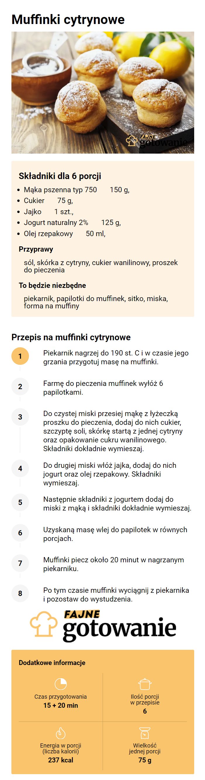 Muffinki cytrynowe