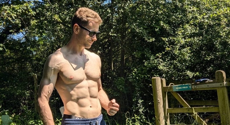 41-year-old Alec Knebeg, who works at a bank, said he was able to burn fat and build muscle by sticking to a calorie and protein goal.Courtesy of Alec Knebeg