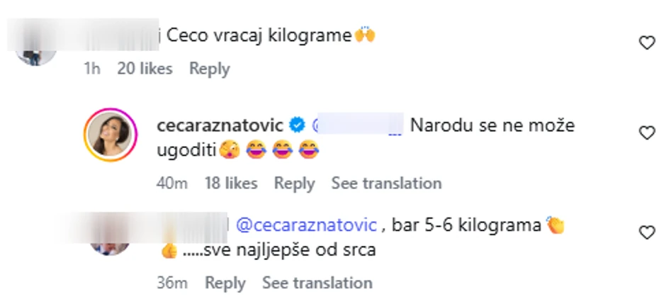 Ceca odgovorila na priče da je mršava
