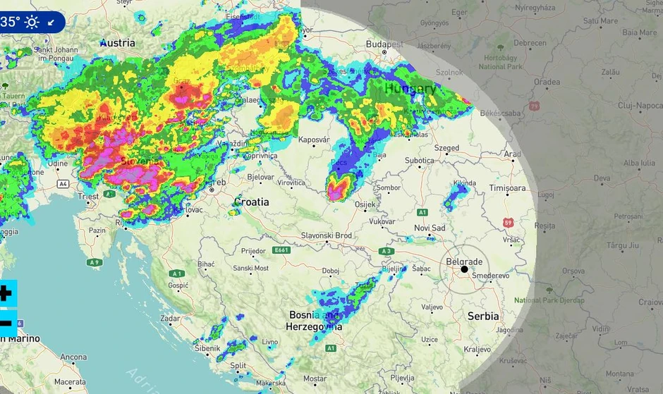 Nevreme ide ka Srbiji