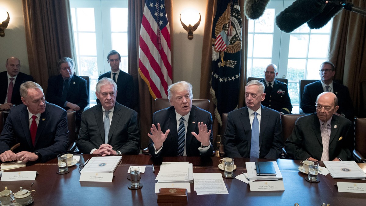 President Donald Trump Meets With Members Of His Cabinet