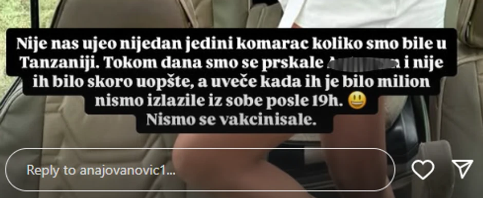 Ana Jovanović objava