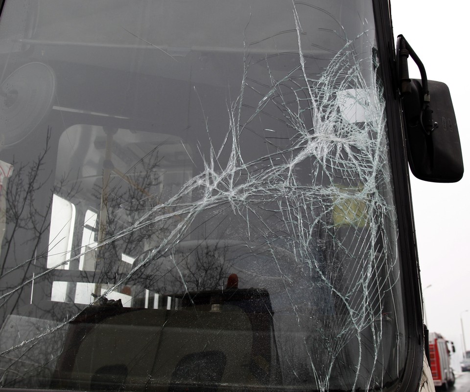 DĄBROWA GÓRNICZA ZDERZENIE AUTOBUSU I CIĘŻARÓWKI