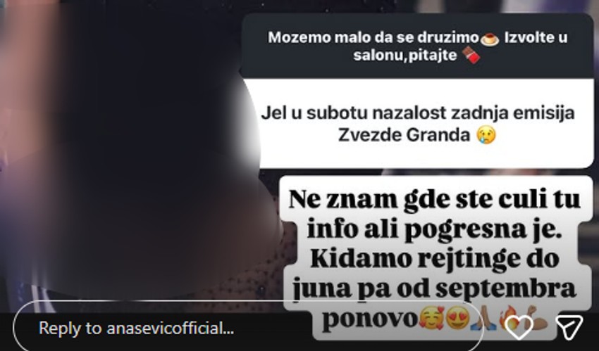Ana Sević objava