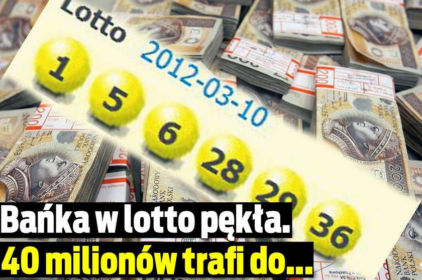 Bańka w lotto pękła. 40 milionów trafi do...