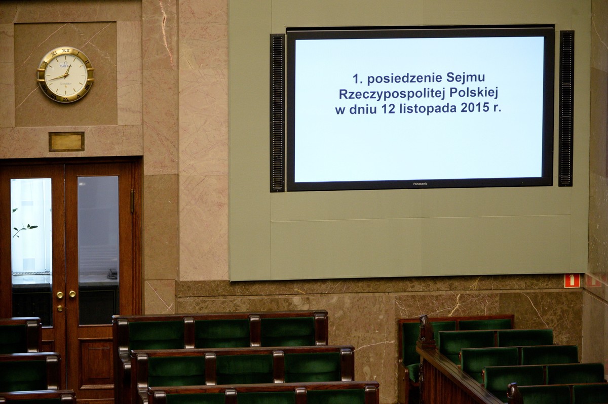 Sala Sejmu - piewsze posiedzenie nowego Sejmu