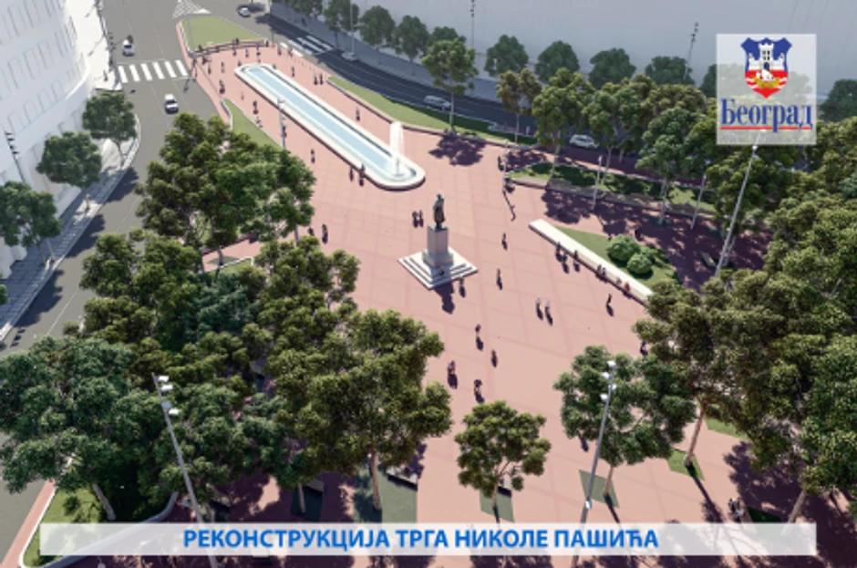 Ovako će Trg Nikole Pašića izgledati posle rekonstrukcije