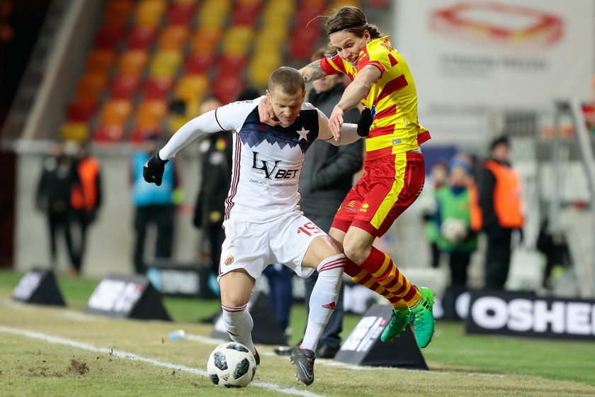 Pilka nozna. Ekstraklasa. Jagiellonia Bialystok - Gornik Zabrze. 14.04.2018