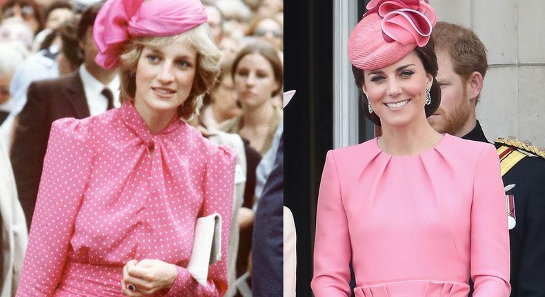 Princess Diana in April 1983, and Kate Middleton in June 2017.Tim Graham/Chris Jackson/Getty Images