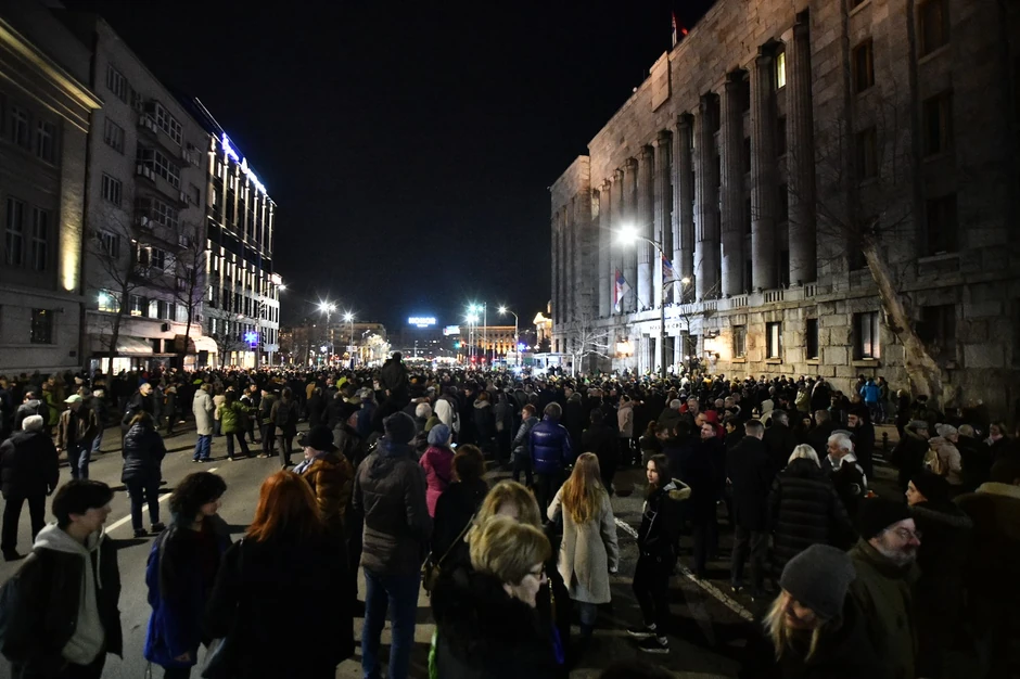 Protest ispred Ustavnog suda 