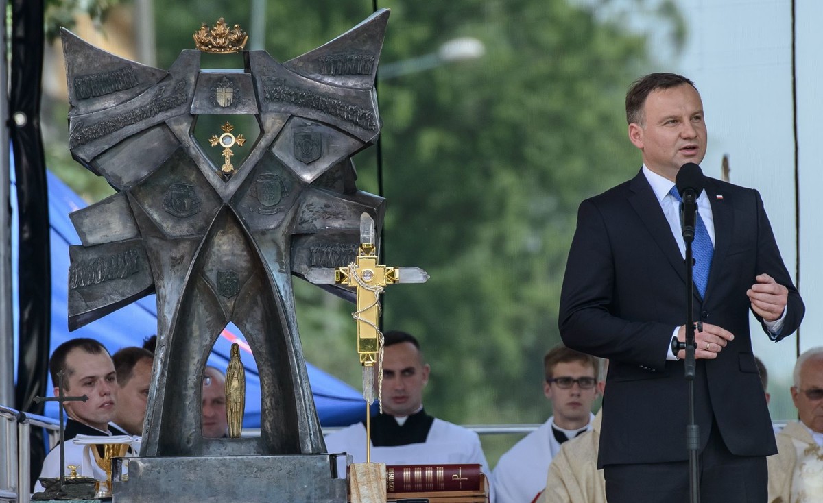 Prezydent Andrzej Duda podczas uroczystych obchodów Wydarzeń Radomskich 1976 roku