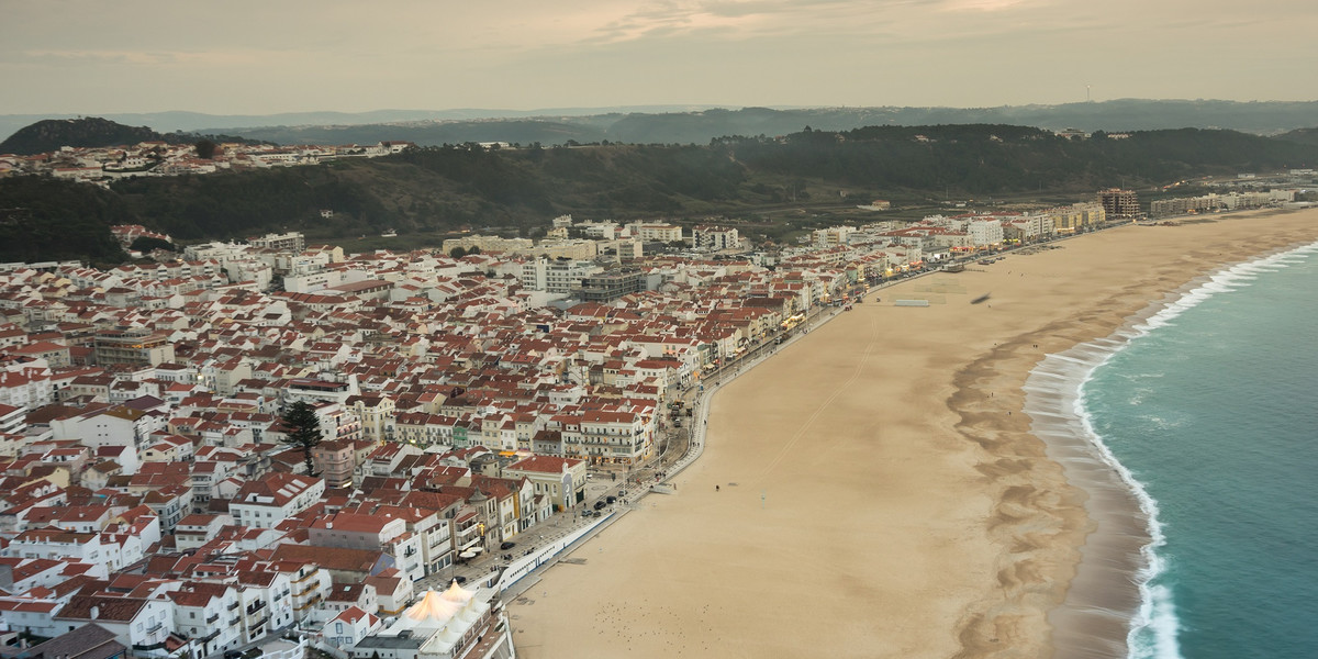 Portugalia, plaża w Nazare