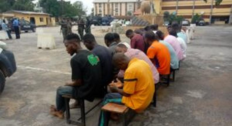 Suspected cultists, traffic robbers, impersonators and armed robbers arrested  in Lagos.