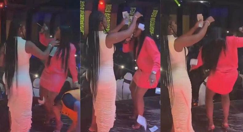 Tiwa Savage changes song lyrics as  Salma Mumin rains dollars on her in Istanbul club 