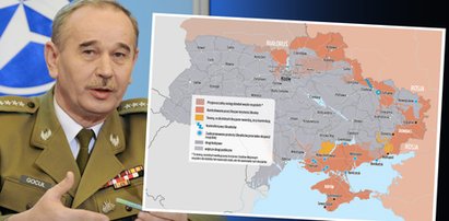 Mapa ofensywy rosyjskiej w Ukrainie. Gen. Mieczysław Gocuł wyjaśnia strategię wojsk Putina