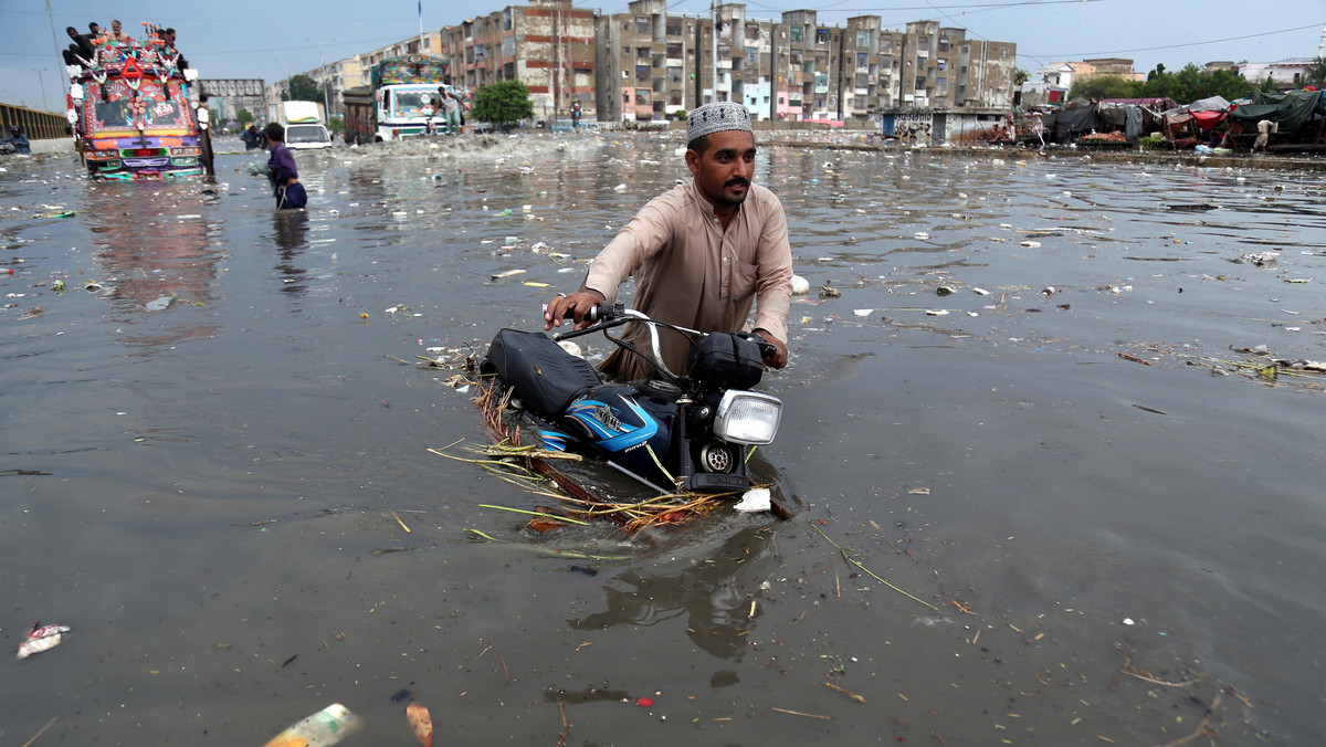 Powódź w Karaczi, największym mieście Pakistanu
