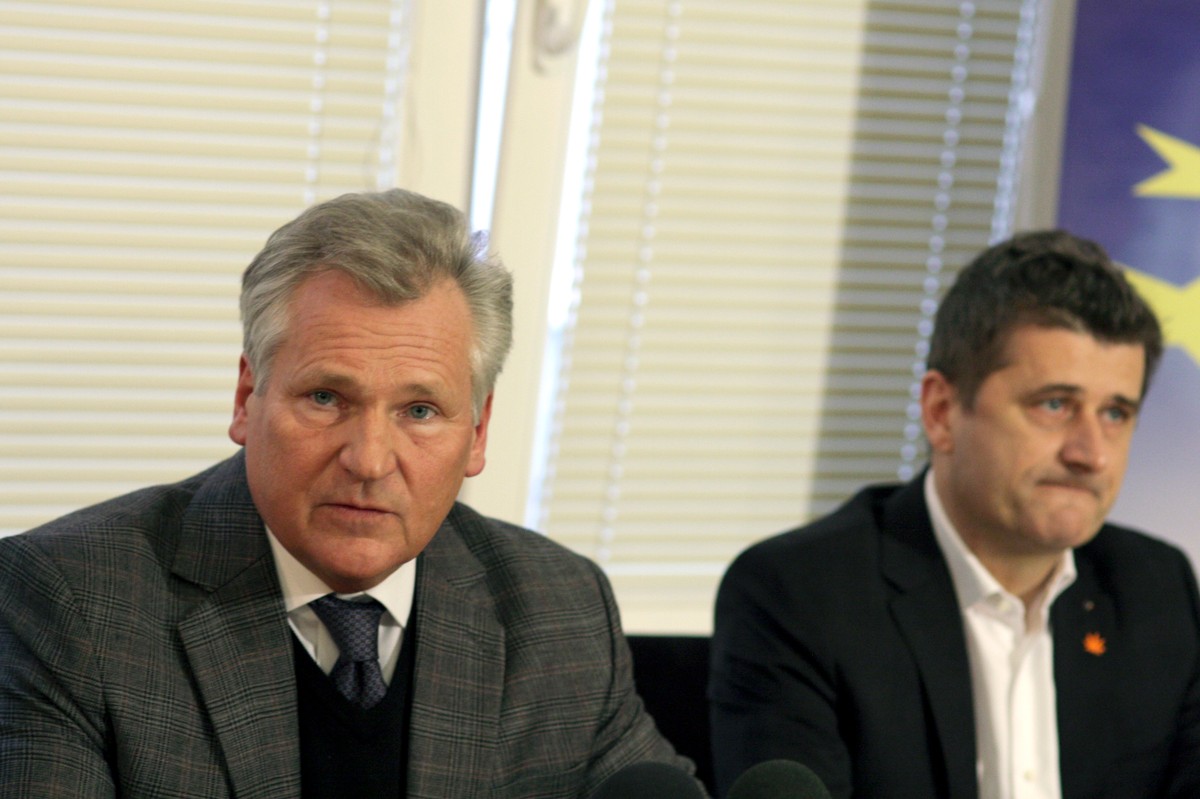 Aleksander Kwaśniewski i Janusz Palikot