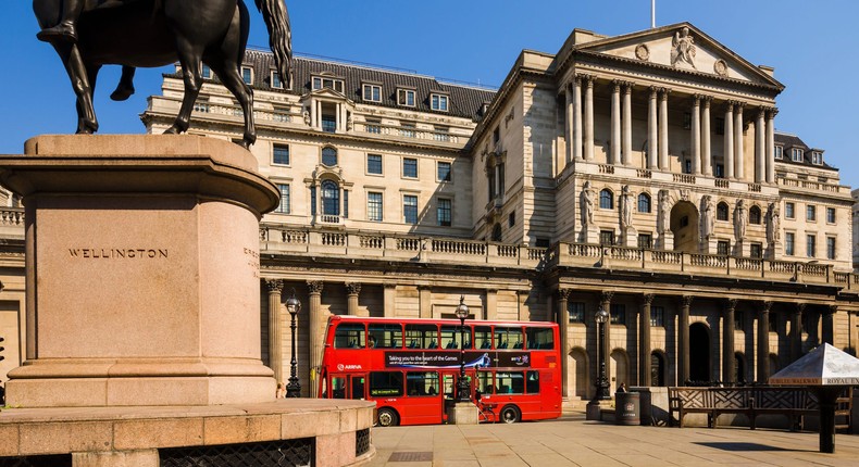 The Bank of England is the UK's central bank.