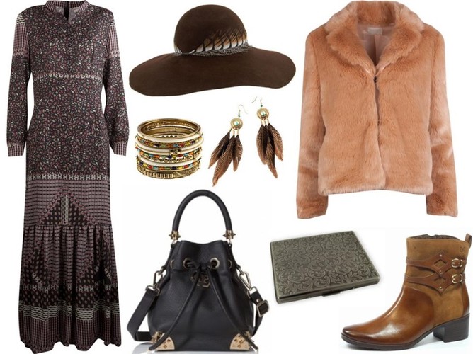 Sukienka – Rabarbar/rabarbar.com.pl, futro – Bialcon/bialcon.com.pl, botki – Caprice/caprice.pl, torba – Philips Plein/e-catwalk.pl