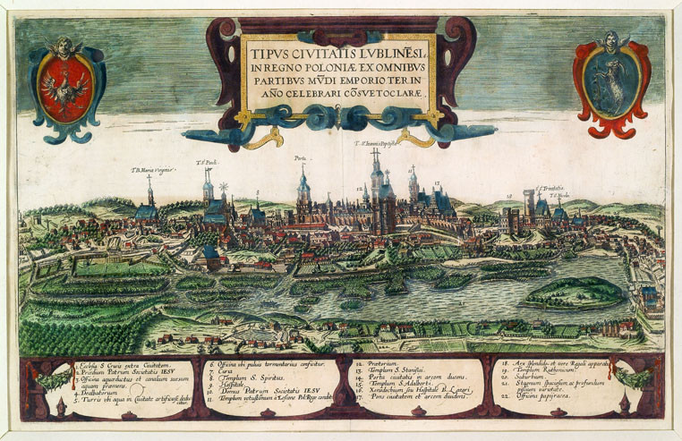 Lublin w roku 1618 - Widok Lublina Hogenberga i Brauna