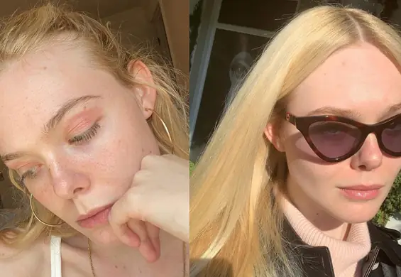 Elle Fanning choruje na AZS. Na zdjęciu bez makijażu stara się nieco odczarować ten problem