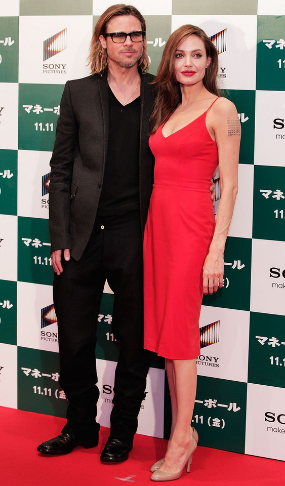 Angelina i Brad w Japonii na premierze "Moneyball"