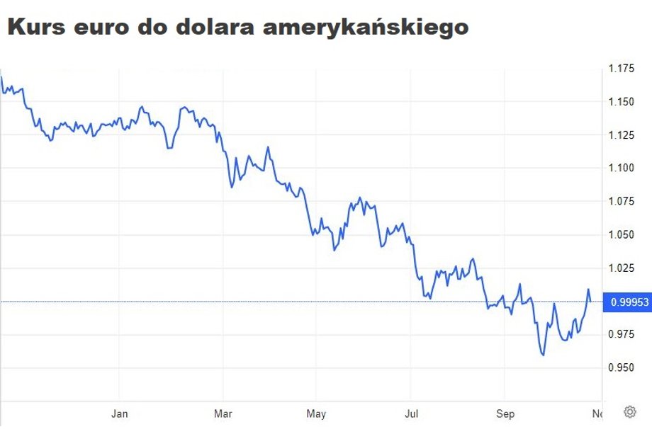 Od początku tego roku kurs EUR/USD spadł o 12,2 proc.