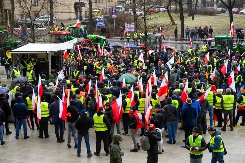 Protesty rolników.