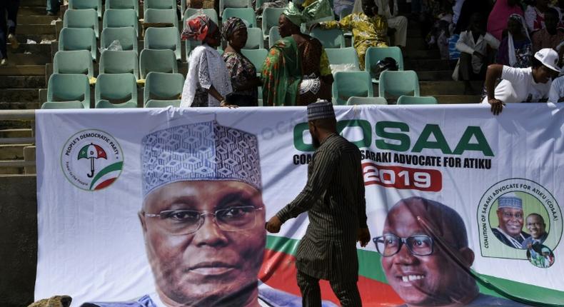 Atiku Abubakar of the PDP is the main opposition candidate running against Buhari for the Nigerian presidency