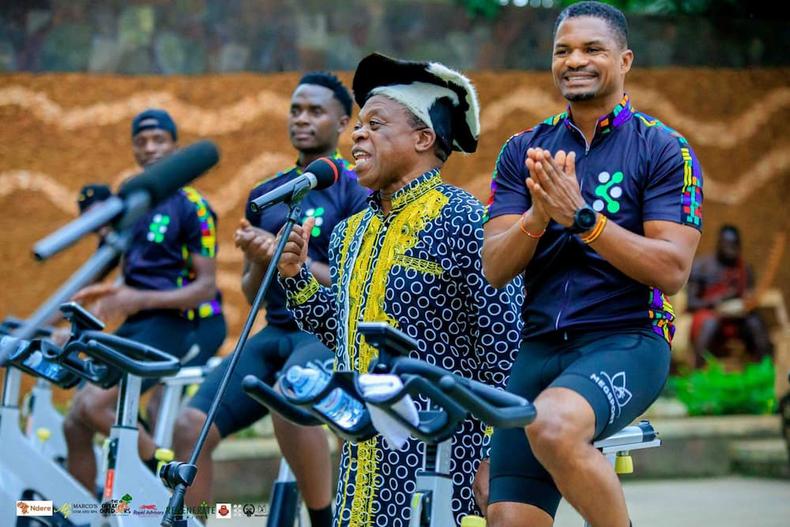 Dr Stephen Rwangezi performs at an event 