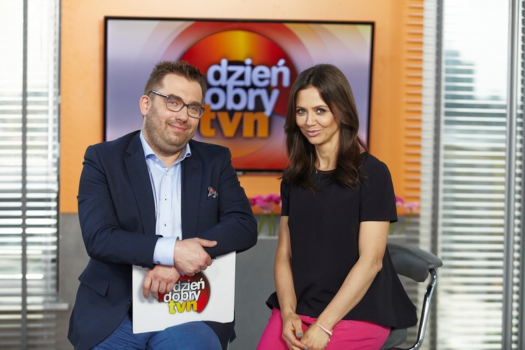 Bartosz Węglarczyk i Kinga Rusin w 'Dzień Dobry TVN'