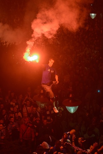 Tak Poznań świętował mistrzostwo Polski zdobyte przez piłkarzy Lecha