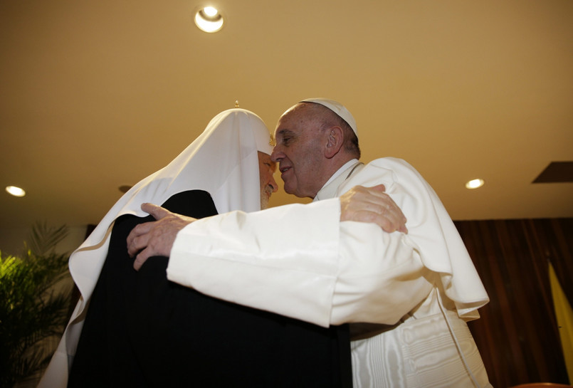 Papież Franciszek z patriarchą Cyrylem