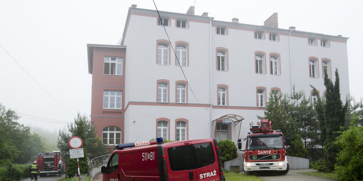 Palił się szpital w Orzeszu