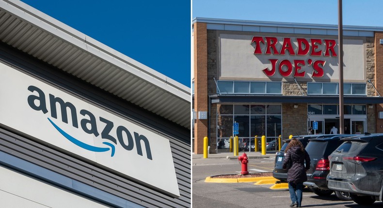 Amazon has been trying to compete with other major grocery stores including Trader Joe's.John Keeble/Getty Images, Michael Siluk/UCG/Universal Images Group via Getty Images